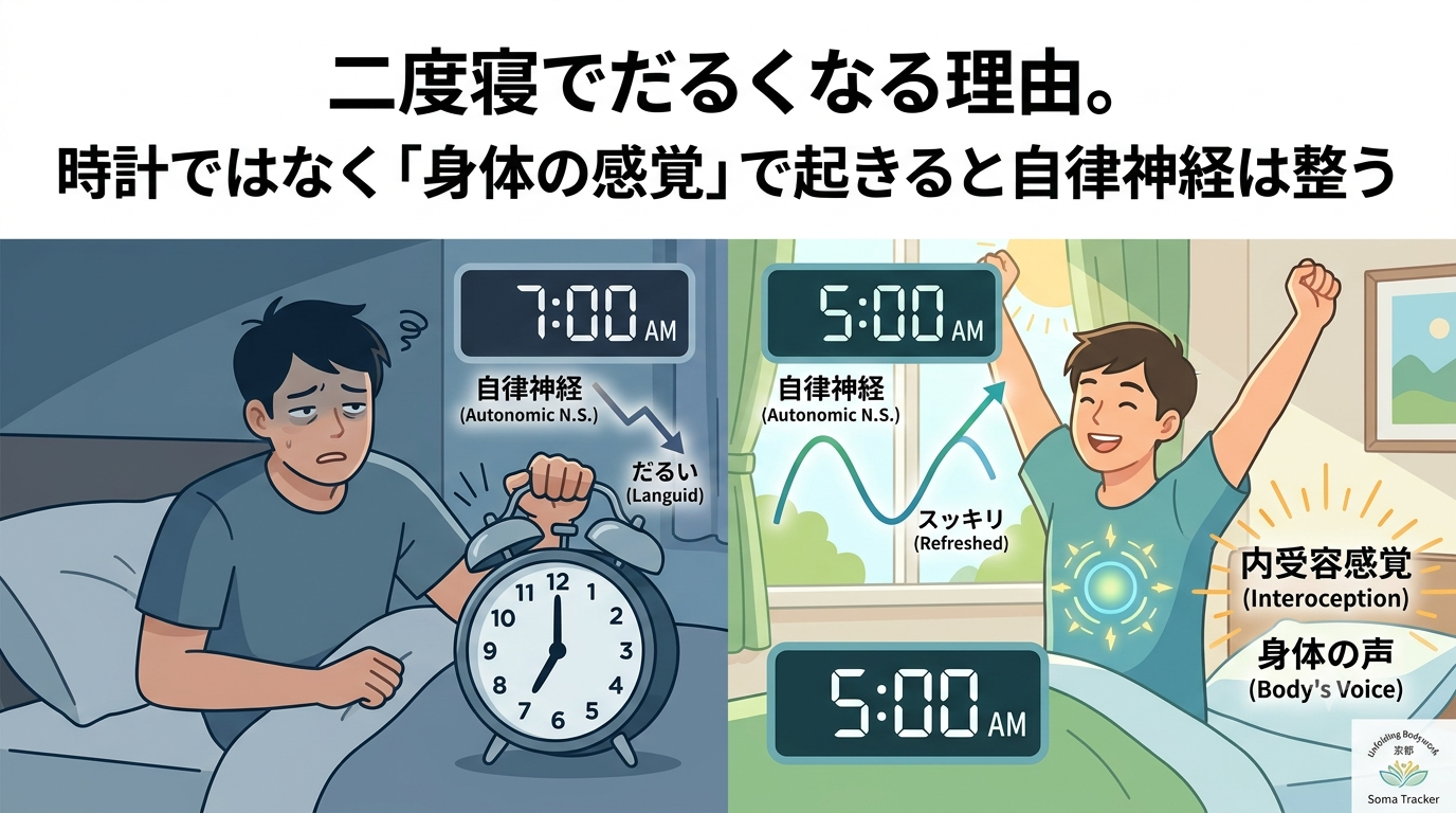 二度寝でだるくなる理由。時計ではなく「身体の感覚」で起きると自律神経は整う