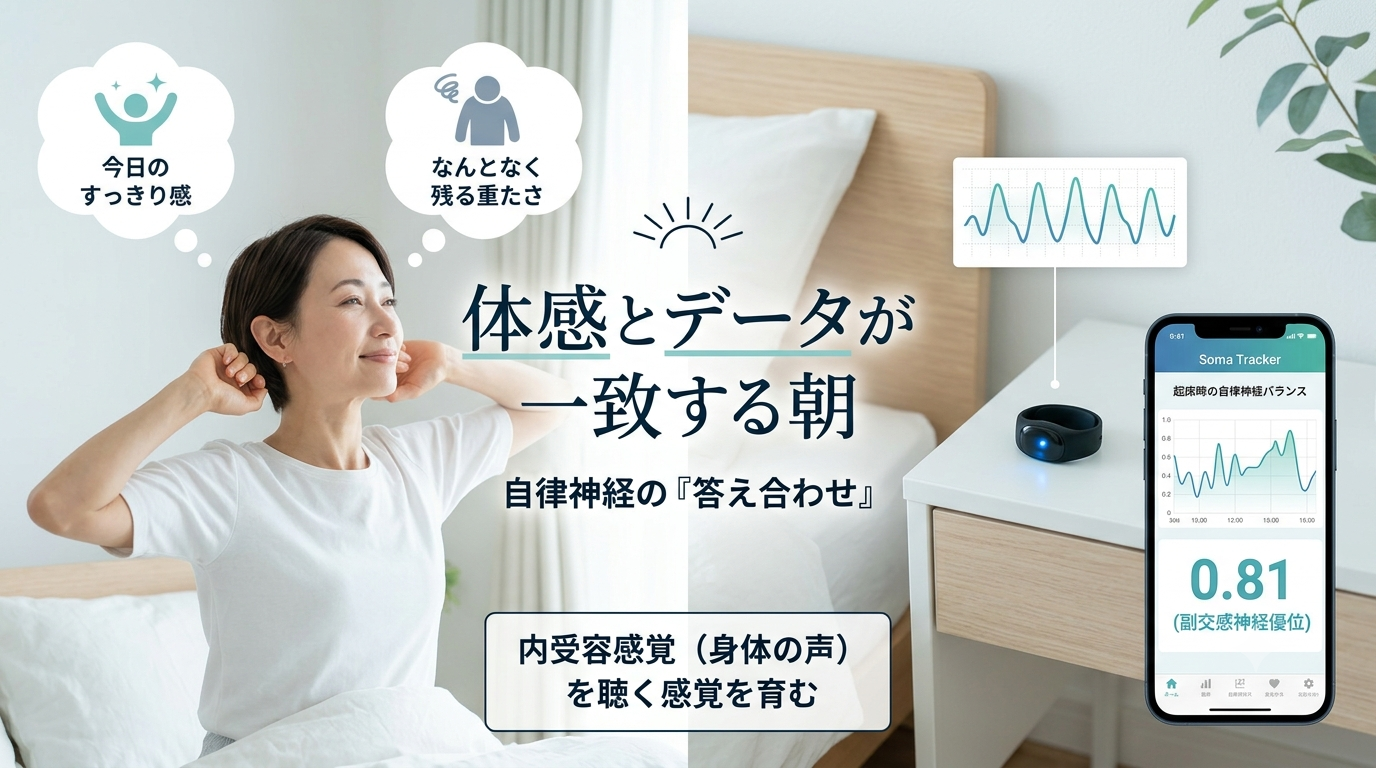 【自律神経の答え合わせ】体感とデータが一致した朝。「リラックスのためのなにか」を手放せる理由